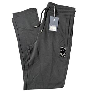 NWT Psycho Bunny Kids Alexander Black Sweatpants Size Large (14-16)